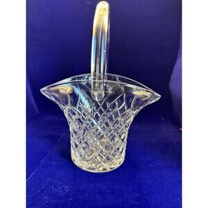 Lead Crystal Marquis Waterford Godinger Bride Bridal Flower Basket Diamond Quilt